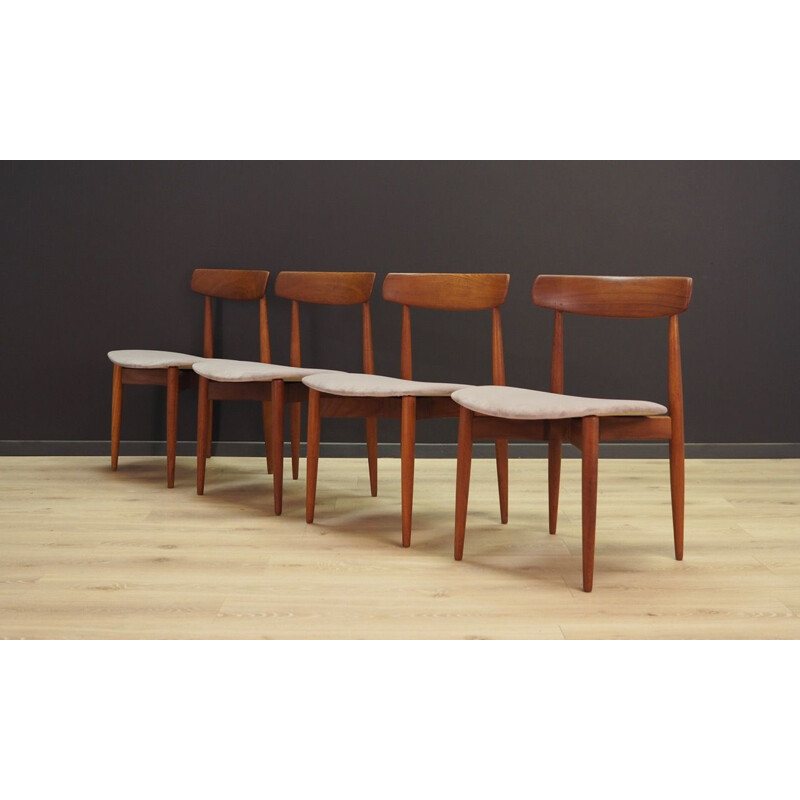 Ensemble de 4 chaises vintage H. W. Klein 1960s