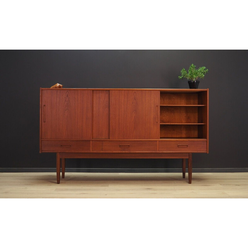 Vintage highboard teak Scandinavian 1970s