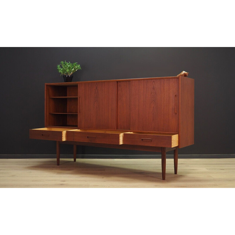 Vintage highboard teak Scandinavian 1970s