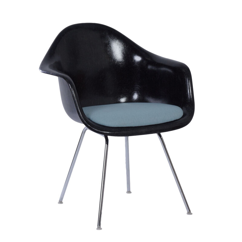 Vintage Black DAX Armchair by Charles and Ray Eames for Herman Miller, Fehlbaum 1970s