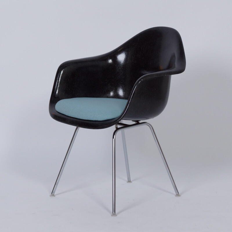 Vintage Black DAX Armchair by Charles and Ray Eames for Herman Miller, Fehlbaum 1970s