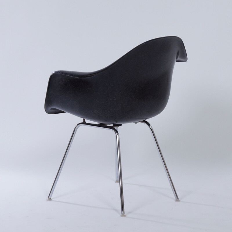 Vintage Black DAX Armchair by Charles and Ray Eames for Herman Miller, Fehlbaum 1970s