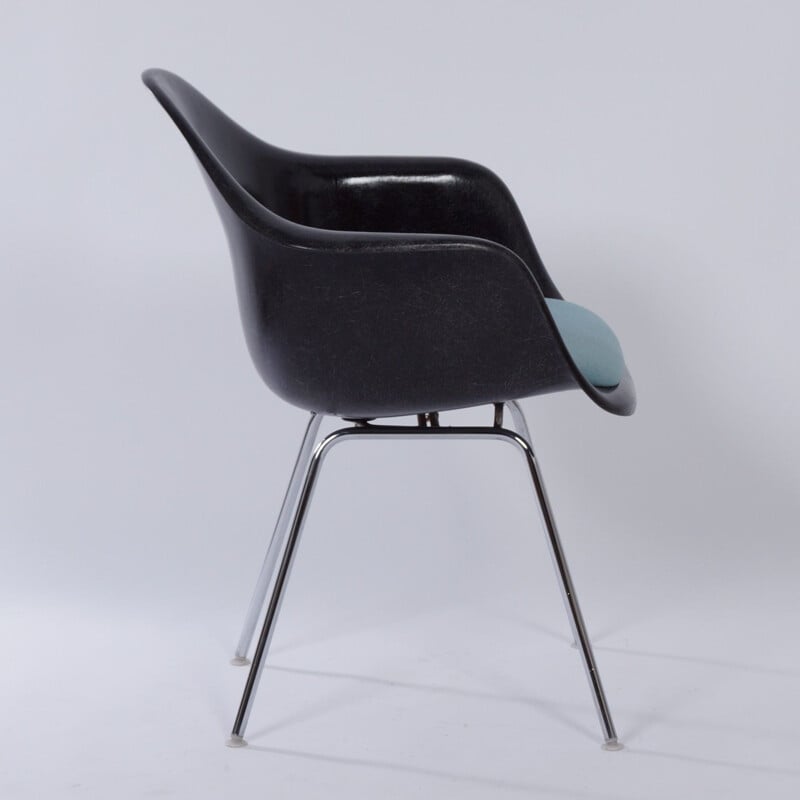 Vintage Black DAX Armchair by Charles and Ray Eames for Herman Miller, Fehlbaum 1970s