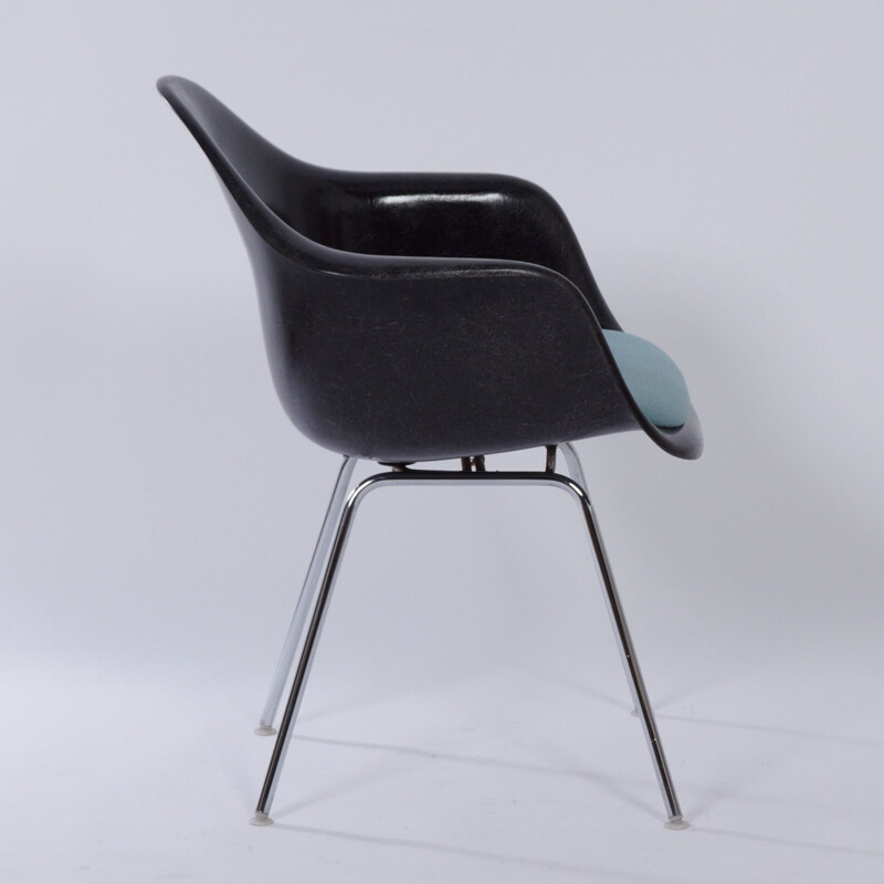 Vintage Black DAX Armchair by Charles and Ray Eames for Herman Miller, Fehlbaum 1970s