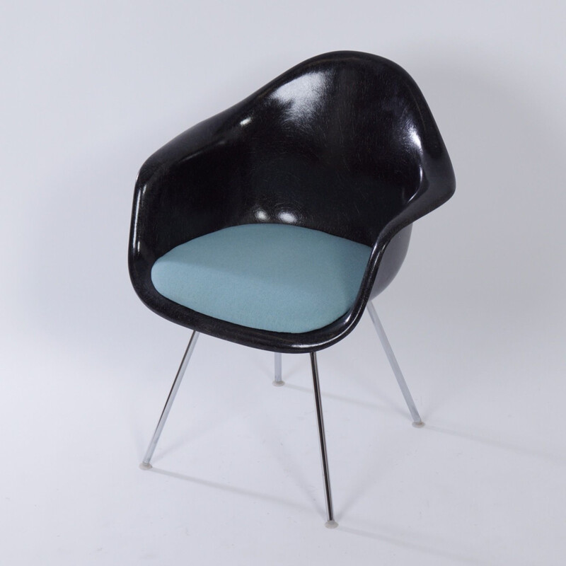 Vintage Black DAX Armchair by Charles and Ray Eames for Herman Miller, Fehlbaum 1970s