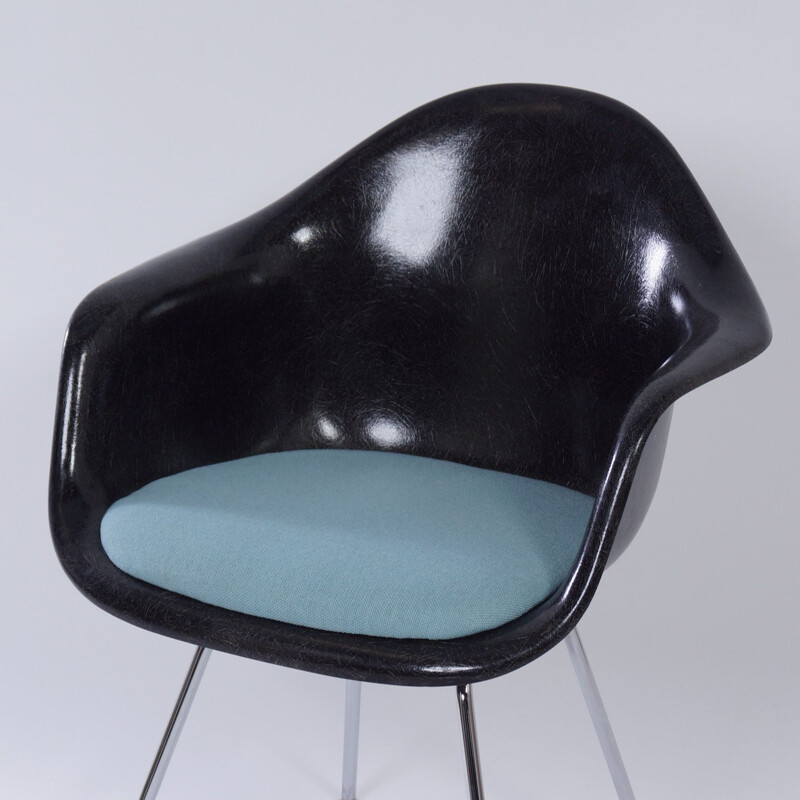 Vintage Black DAX Armchair by Charles and Ray Eames for Herman Miller, Fehlbaum 1970s