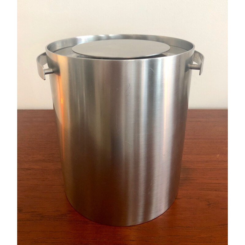 Vintage champagne bucket for Stelton,Arne Jacobsen Cylinda line 1967