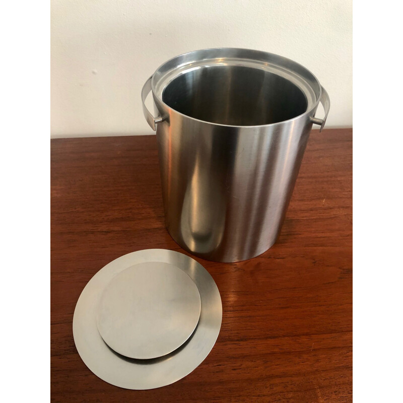 Vintage champagne bucket for Stelton,Arne Jacobsen Cylinda line 1967