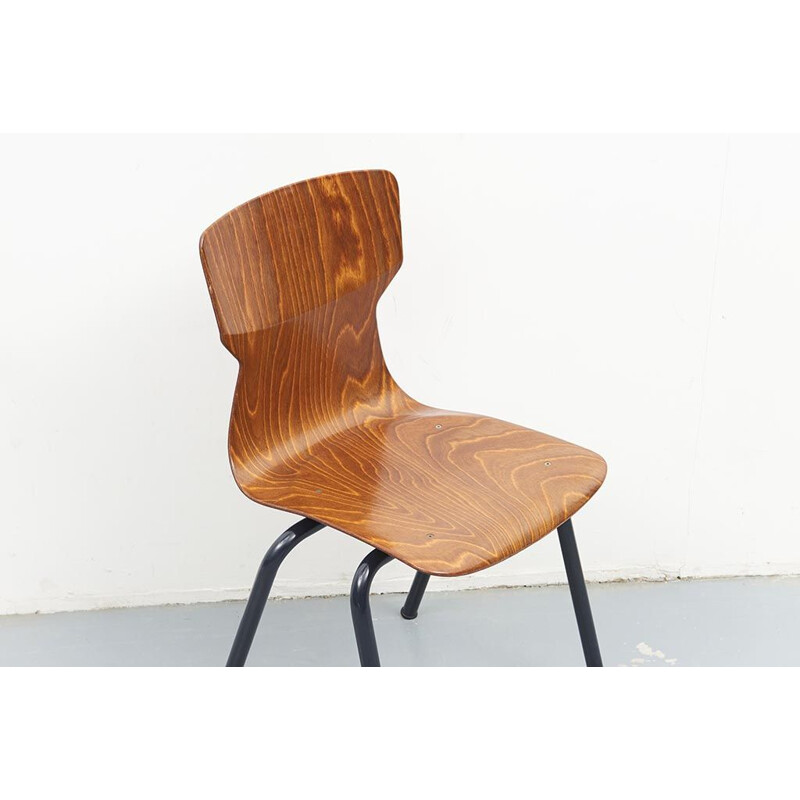 Vintage Eromes Chair Blue Oak 1960
