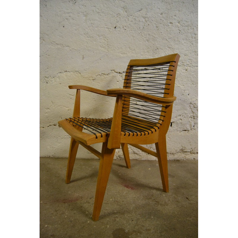 4 chairs son, Louis Sognot - 1950s 