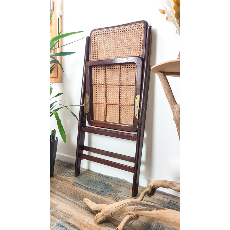 Vintage complaint chair in wickerwork wood Decoration 1950