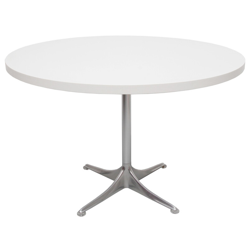 Round coffee table in white formica, Horst BRUNING - 1960s