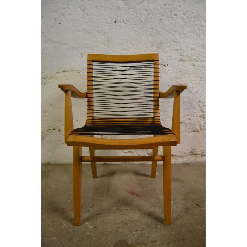 4 chaises en fils, Louis SOGNOT - années 50