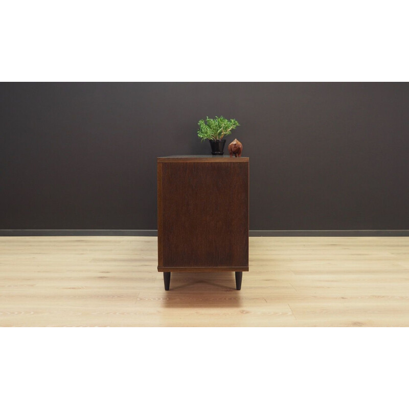 Vintage sideboard walnut ceramic decorations Scandinavian 1970s