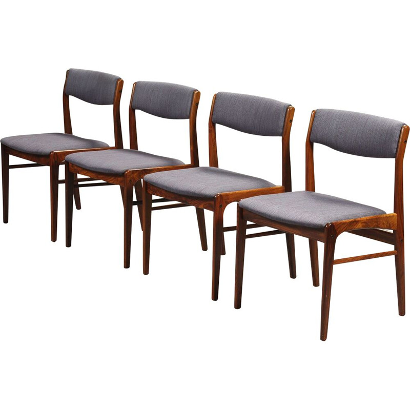 Set of 4 Vintage Dinning Chairs By Skovby Rosewood 1970