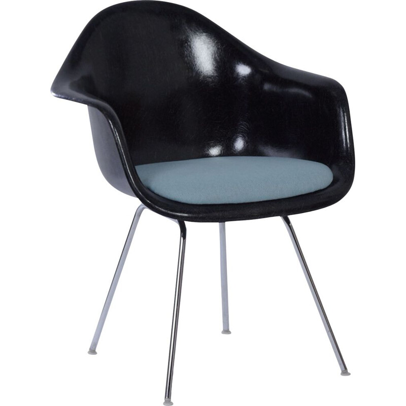 Vintage Black DAX Armchair by Charles and Ray Eames for Herman Miller, Fehlbaum 1970s