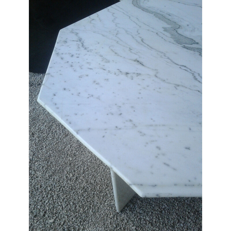 Vintage Italian design marble dining table