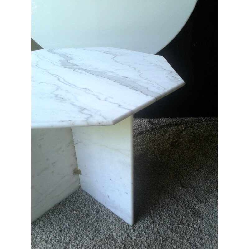 Vintage Italian design marble dining table