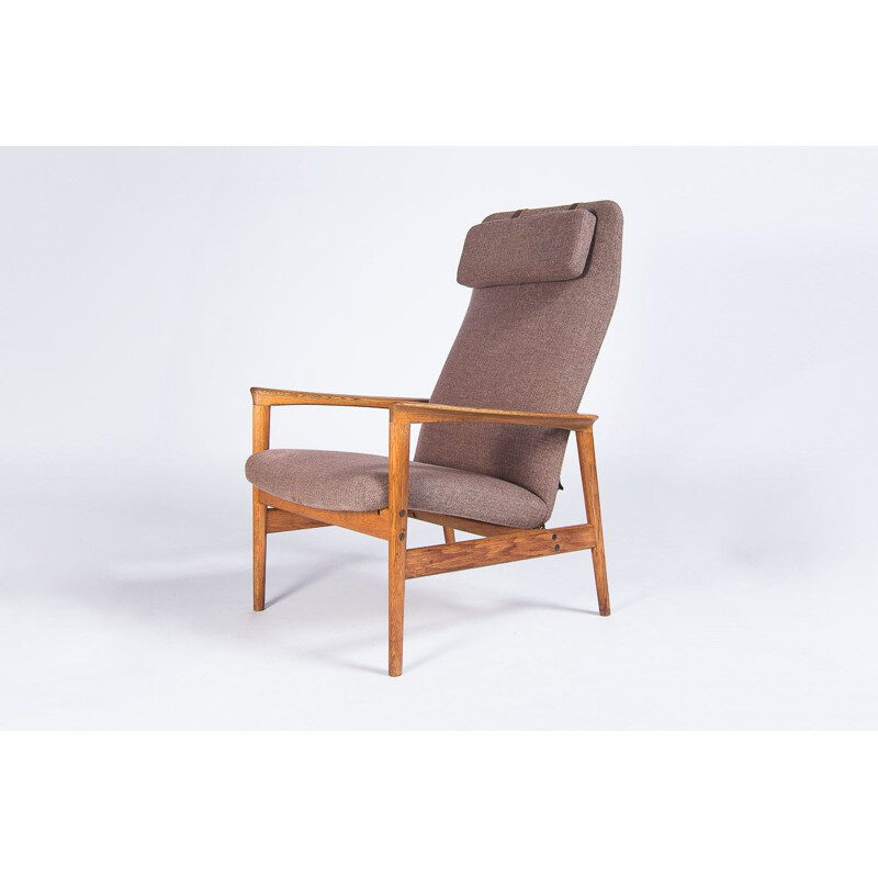 A Mid Century Danish Armchair & Footstool in Oak, 1950’s