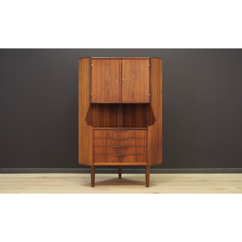 Vintage corner cabinet rosewood 1970s