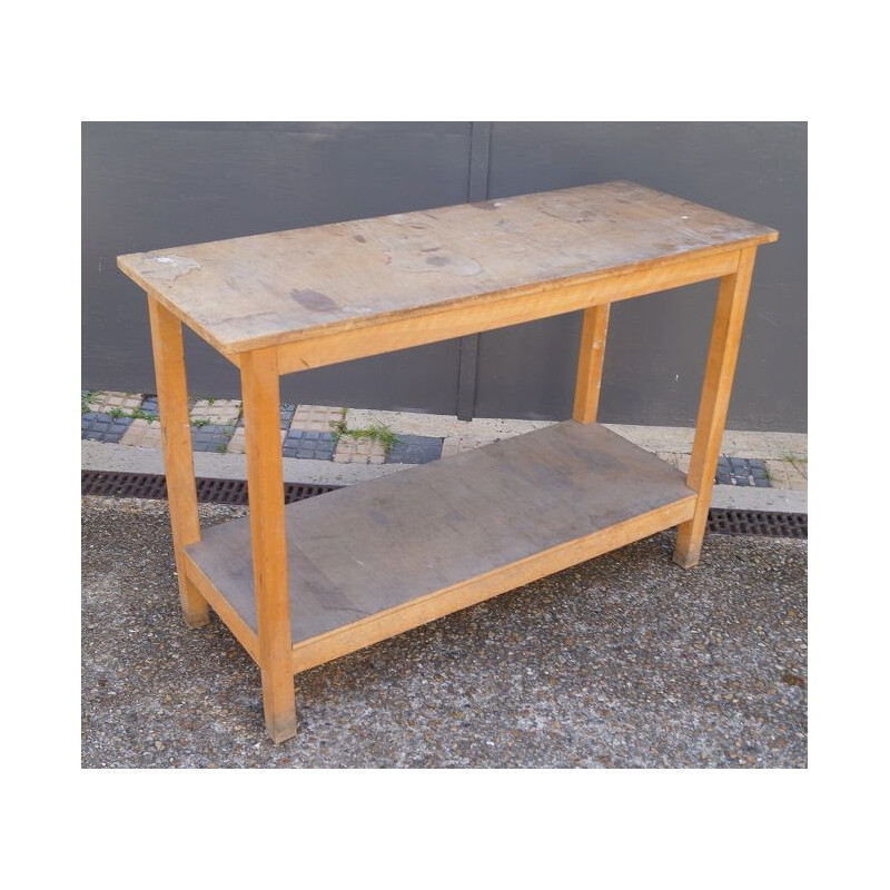 Vintage wooden work table 1950