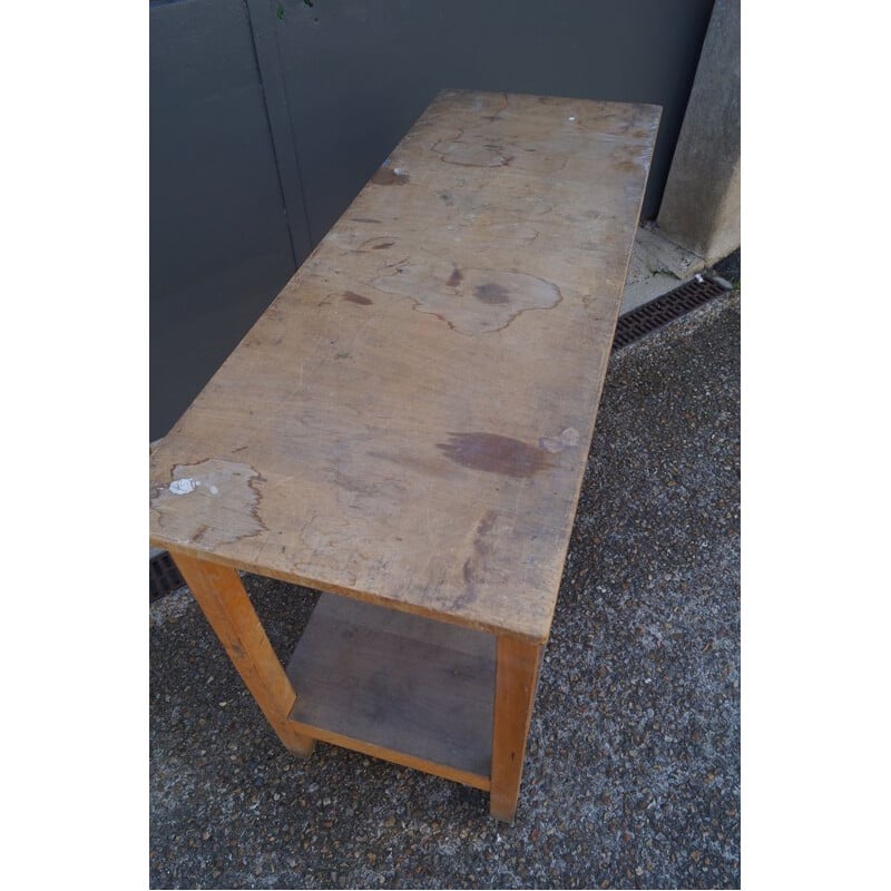 Vintage wooden work table 1950