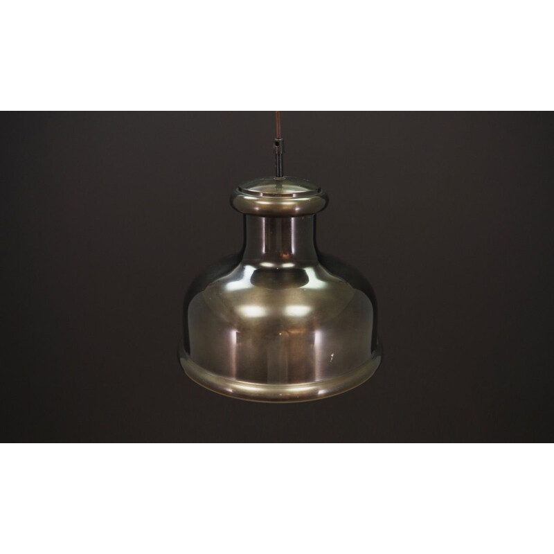 Lampe vintage en métal gris de la manufacture Holmegaard 1970