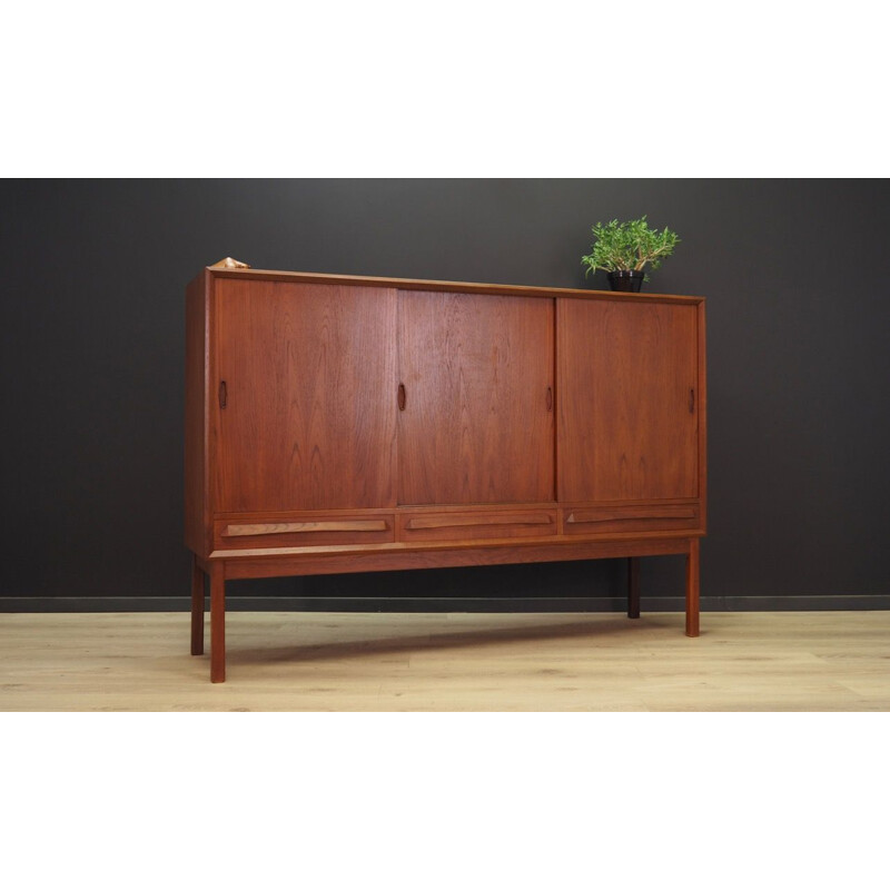 Vintage highboard teak Scandinavian 1970s