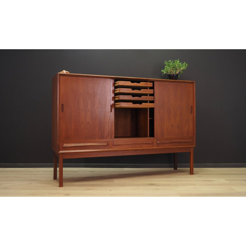 Vintage highboard teak Scandinavian 1970s