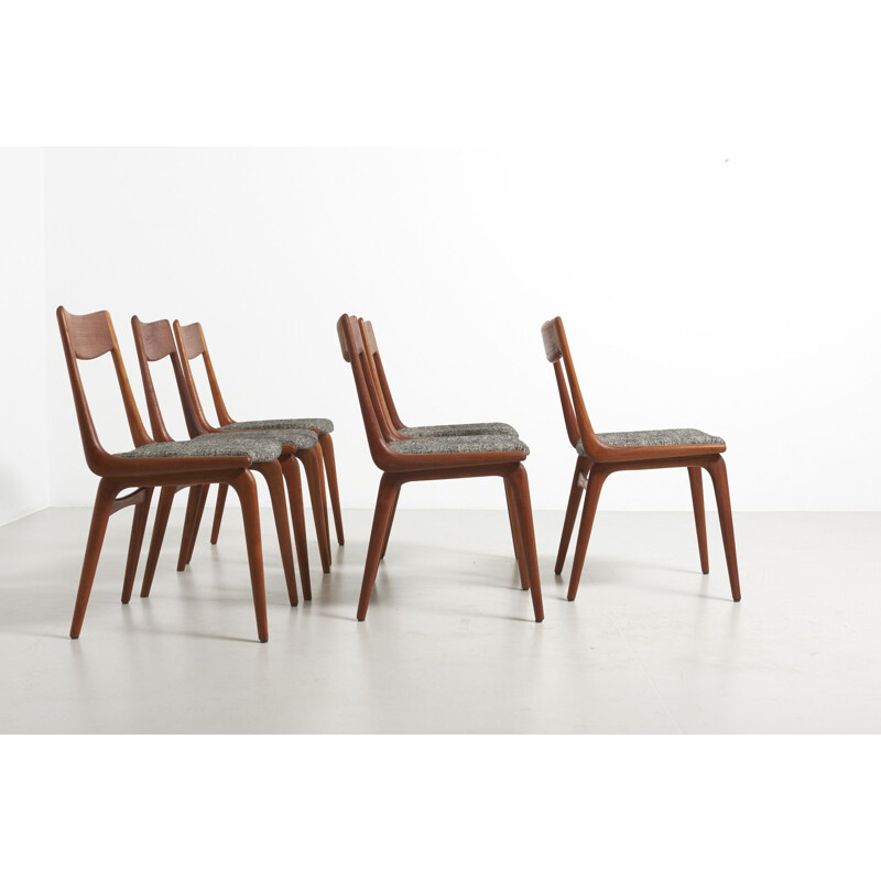 Set of 6 Vintage Boomerang Dining Chairs by Alfred Christensen, Denmark 1950s