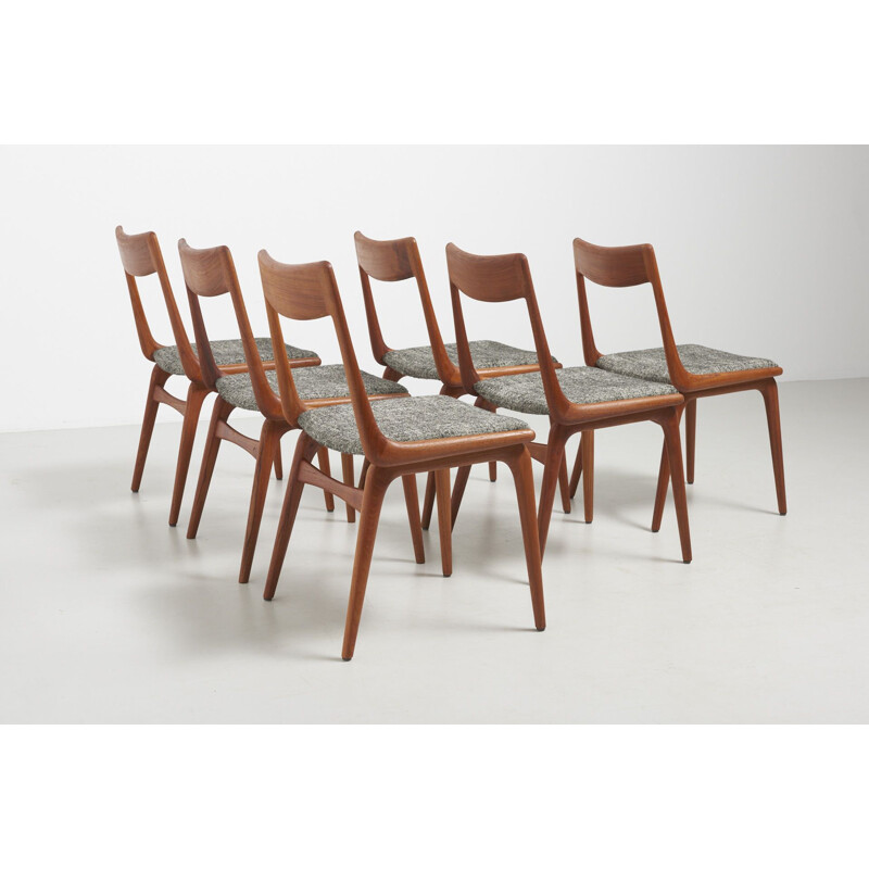 Set of 6 Vintage Boomerang Dining Chairs by Alfred Christensen, Denmark 1950s