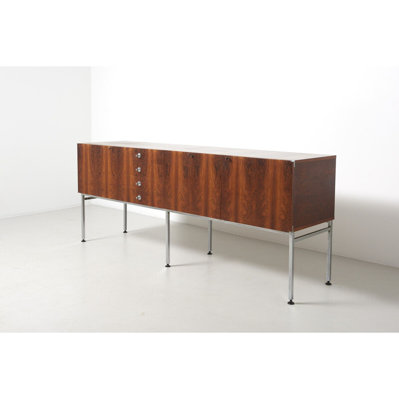 Vintage Large Sideboard in Rosewood by Alain Richard 1950s