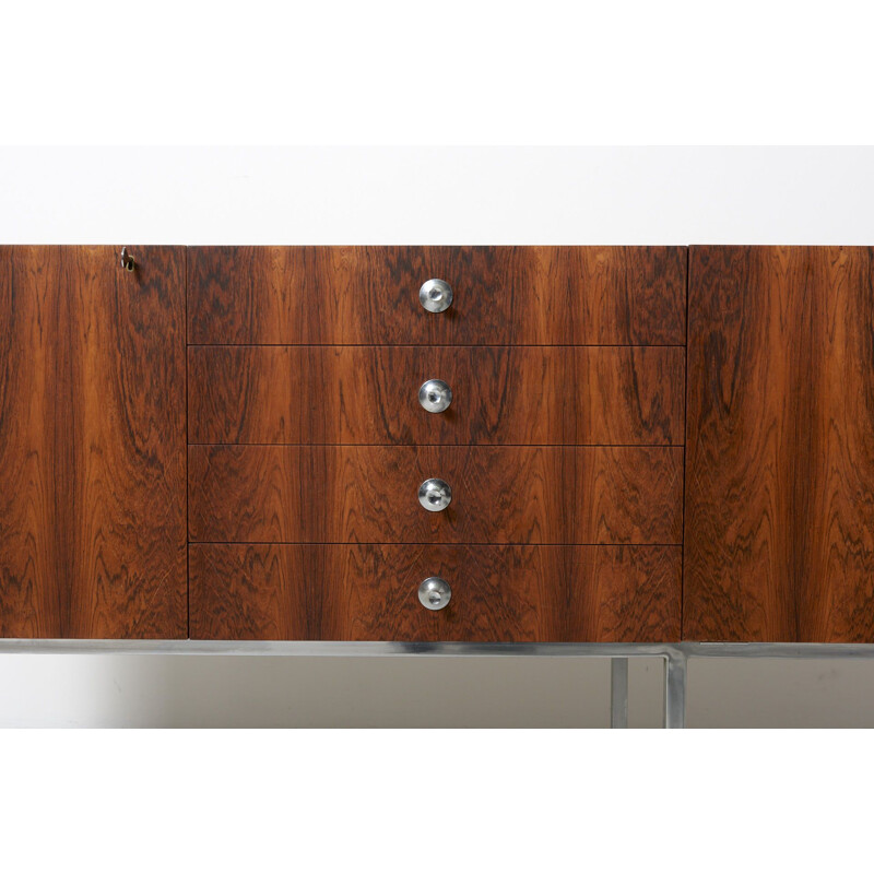 Vintage Large Sideboard in Rosewood by Alain Richard 1950s