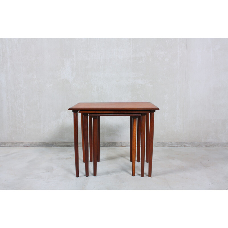 Ensemble de 3 tables gigognes vintage danoises 1950