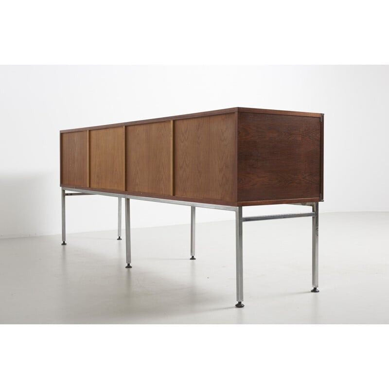 Grand buffet vintage en palissandre par Alain Richard, années 1950