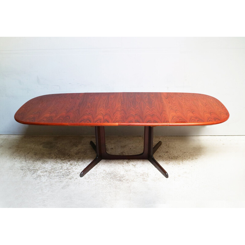 Vintage extending dining table rosewood by Gudme Mobelfabrik Danish 1960s