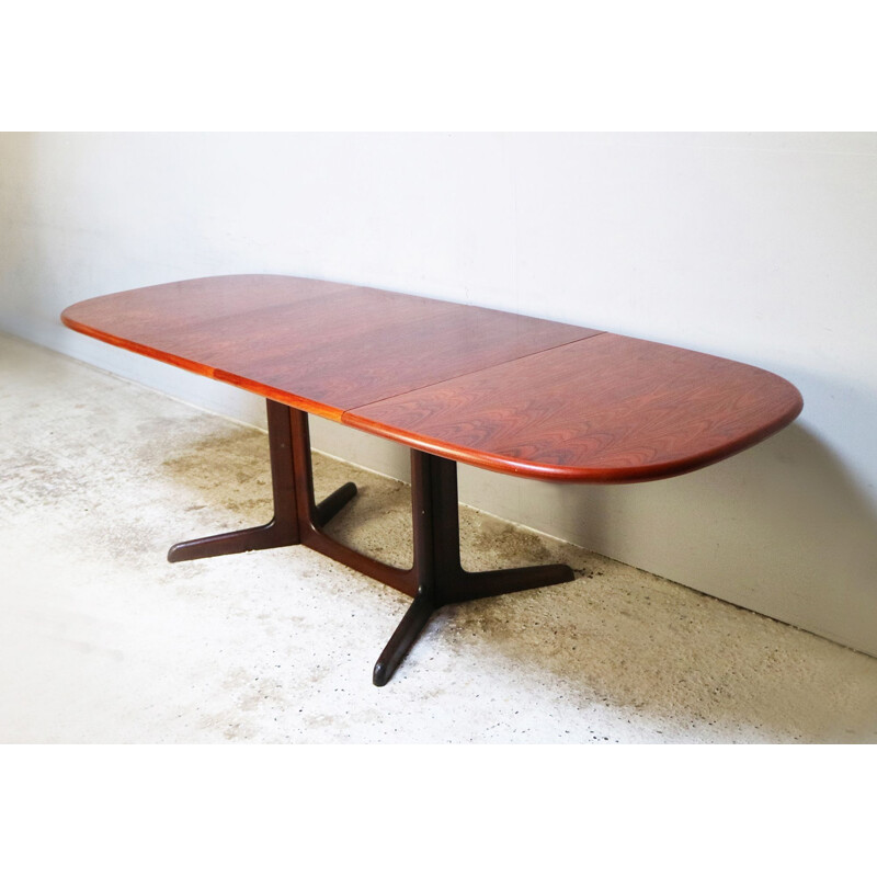 Vintage extending dining table rosewood by Gudme Mobelfabrik Danish 1960s