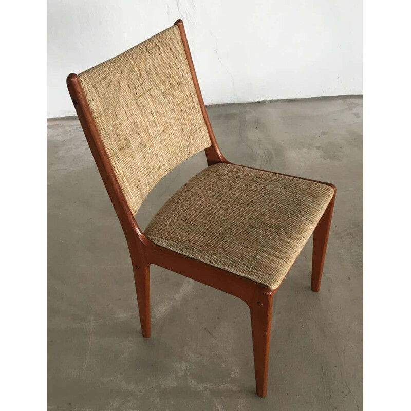 Set van 6 vintage teakhouten eetkamerstoelen van Johannes Andersen voor Uldum Møbler, Denemarken 1960