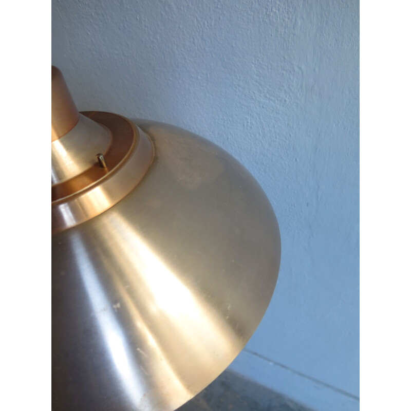 Vintage coppered pendant lamp scandinavian 1950