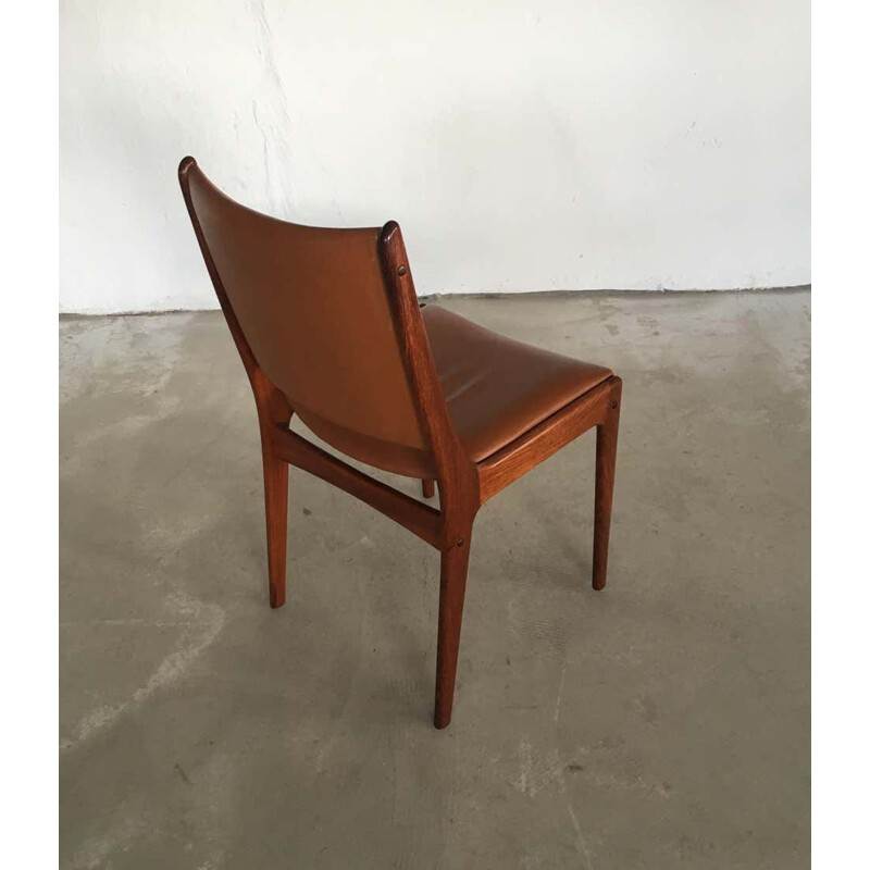 Conjunto de 6 cadeiras de pau-rosa vintage Johannes Andersen década de 1960