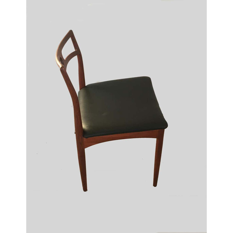 Set of 10 Johannes Andersen Dining Chairs in Teak, Inc. Reupholstery 1960s