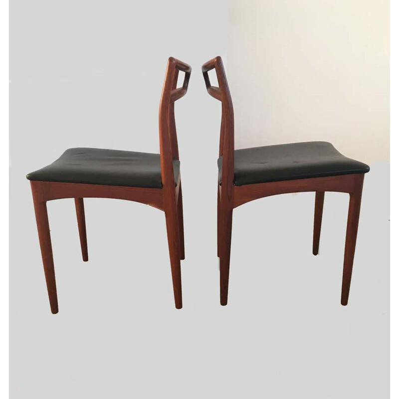 Set of 10 Johannes Andersen Dining Chairs in Teak, Inc. Reupholstery 1960s