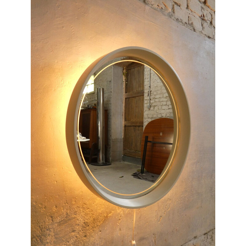 Vintage lacquered wood mirror by Hillebrand, 1960