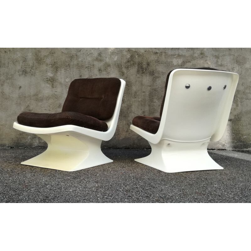 Pair of Vintage Armchairs by Albert Jacob for Grosfillex, France