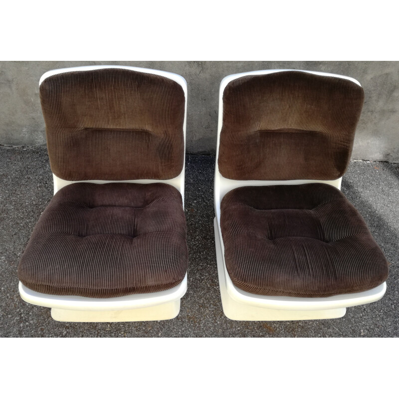 Pair of Vintage Armchairs by Albert Jacob for Grosfillex, France