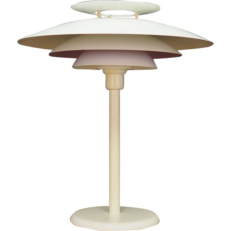Vintage Form-Light table lamp metal white Danish 1970s