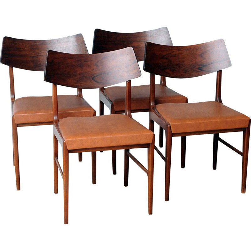 Set of 4 Vintage Rosewood Chairs 1960