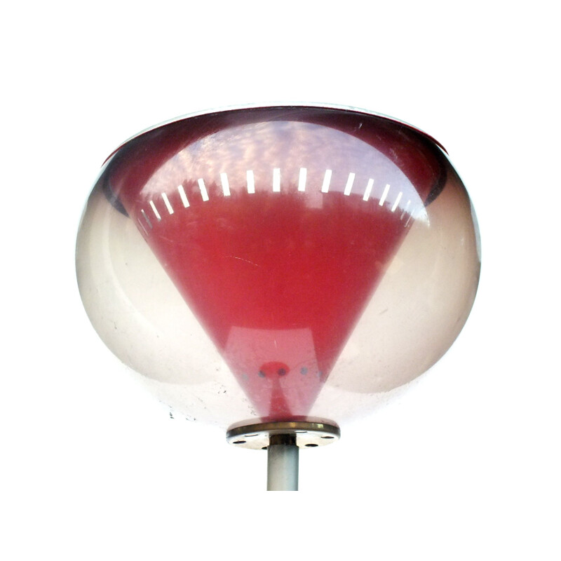 Lámpara de pie vintage de metal y plástico de la era espacial producción lampfer, Italia 1960