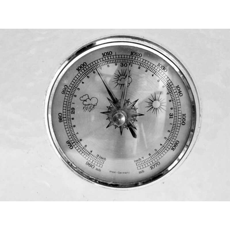 Vintage weather station barometer glass Carl Zeiss Germany 