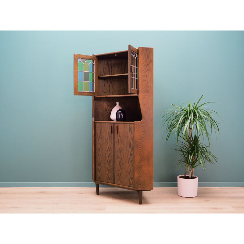 Vintage Corner cabinet oak, Danish 1960s